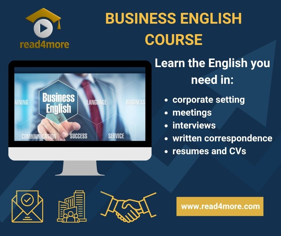 business english course page cover