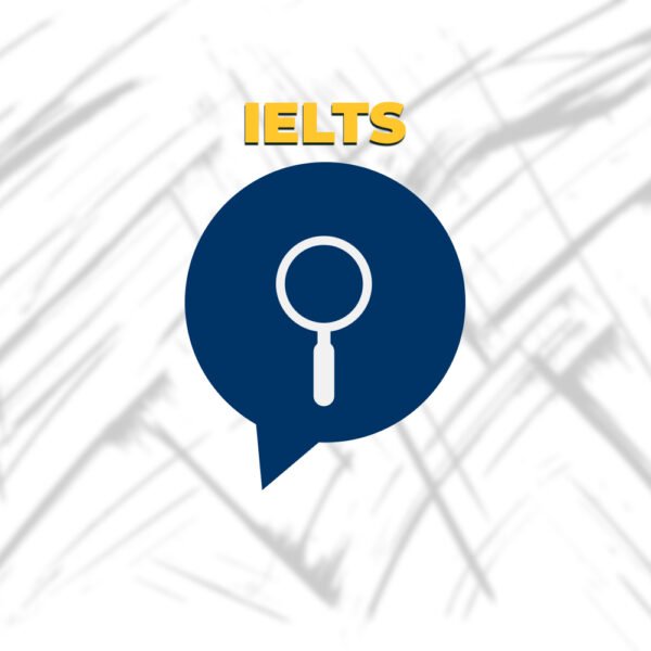 The official product image for the 'IELTS Blitz Pack' from read4more.com. A magnifying glass icon symbolizes this quick and focused 5-lesson review course for the IELTS Academic & General Training exams.